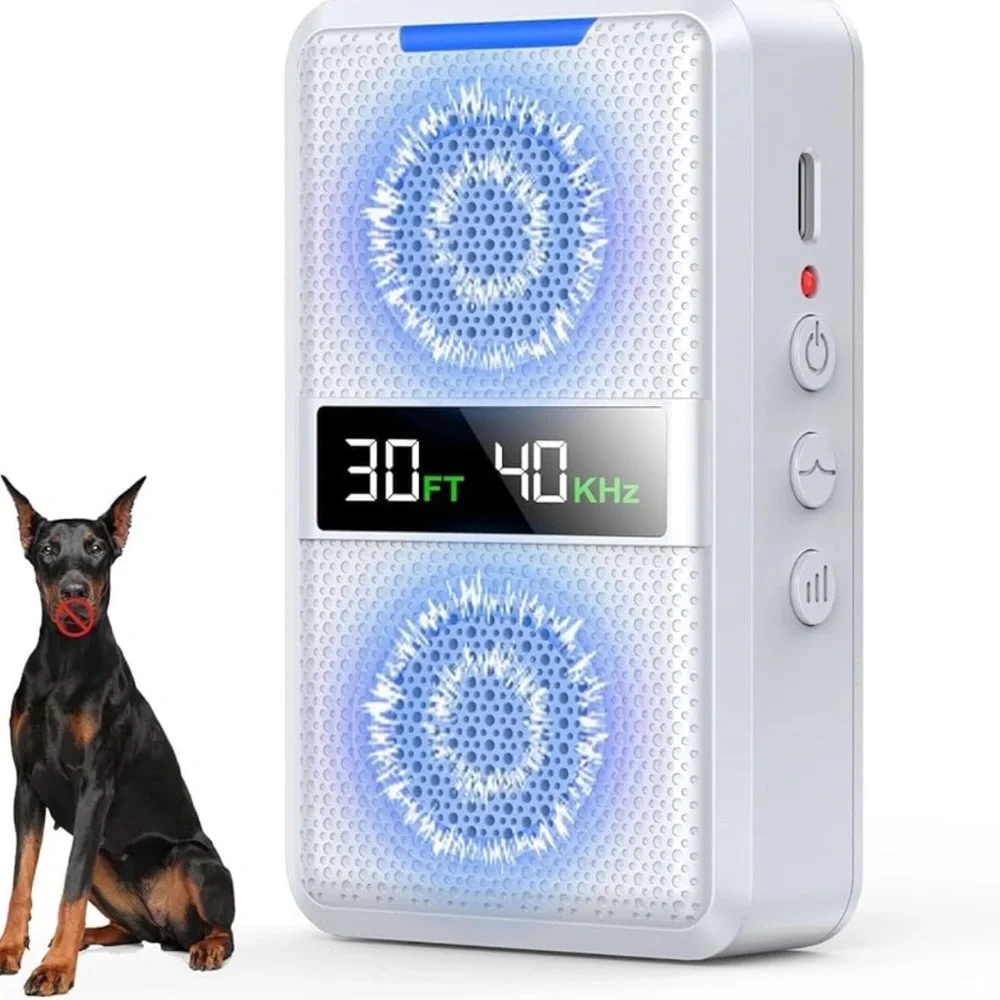 Ultrasonic Dog Bark Deterrent Devices, Type-C Rechargeable Anti Barking Device